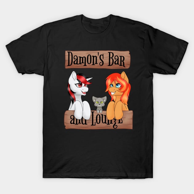 Damon's Bar and Lounge T-Shirt by Lyvewyre Studios